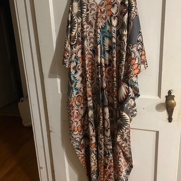 Anthropologie silk kaftan dress - Picture 7 of 7